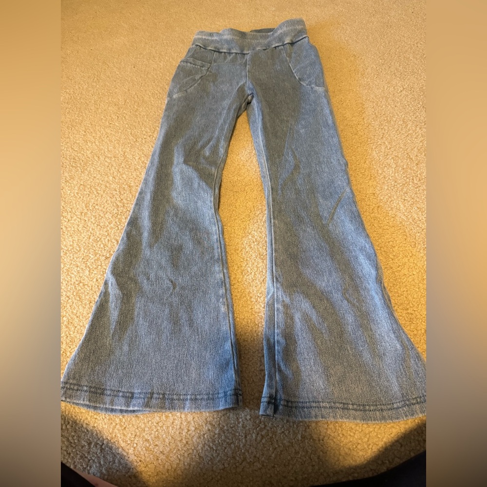 SHEIN Denim Flare Jeans in Classic Blue